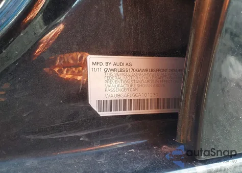 2012 Audi S4 3.0 Premium Plus z USA, uszkodzony, nr VIN WAUBGAFL6CA101230